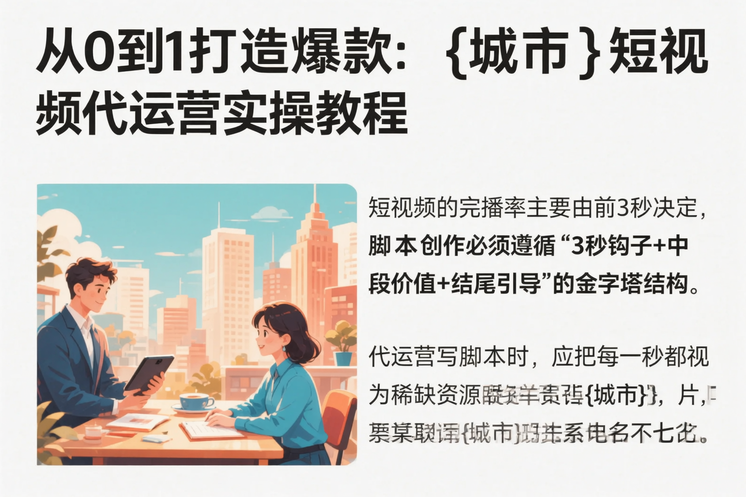 从0到1打造爆款:烟台短视频代运营实操教程