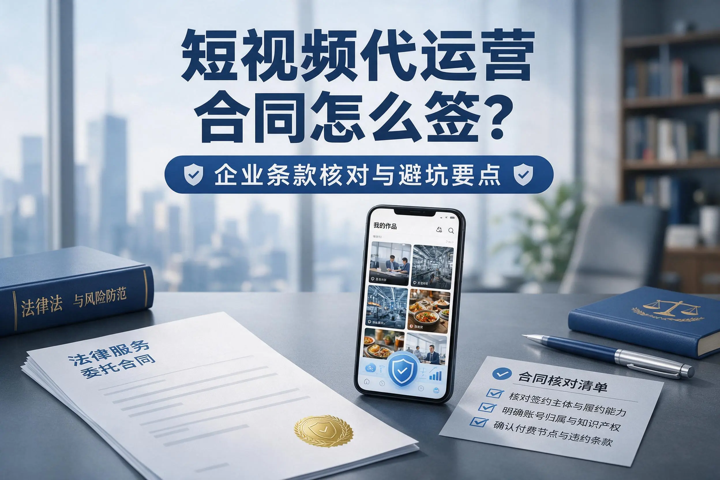 短视频代运营合同怎么签？烟台企业条款核对与避坑要点
