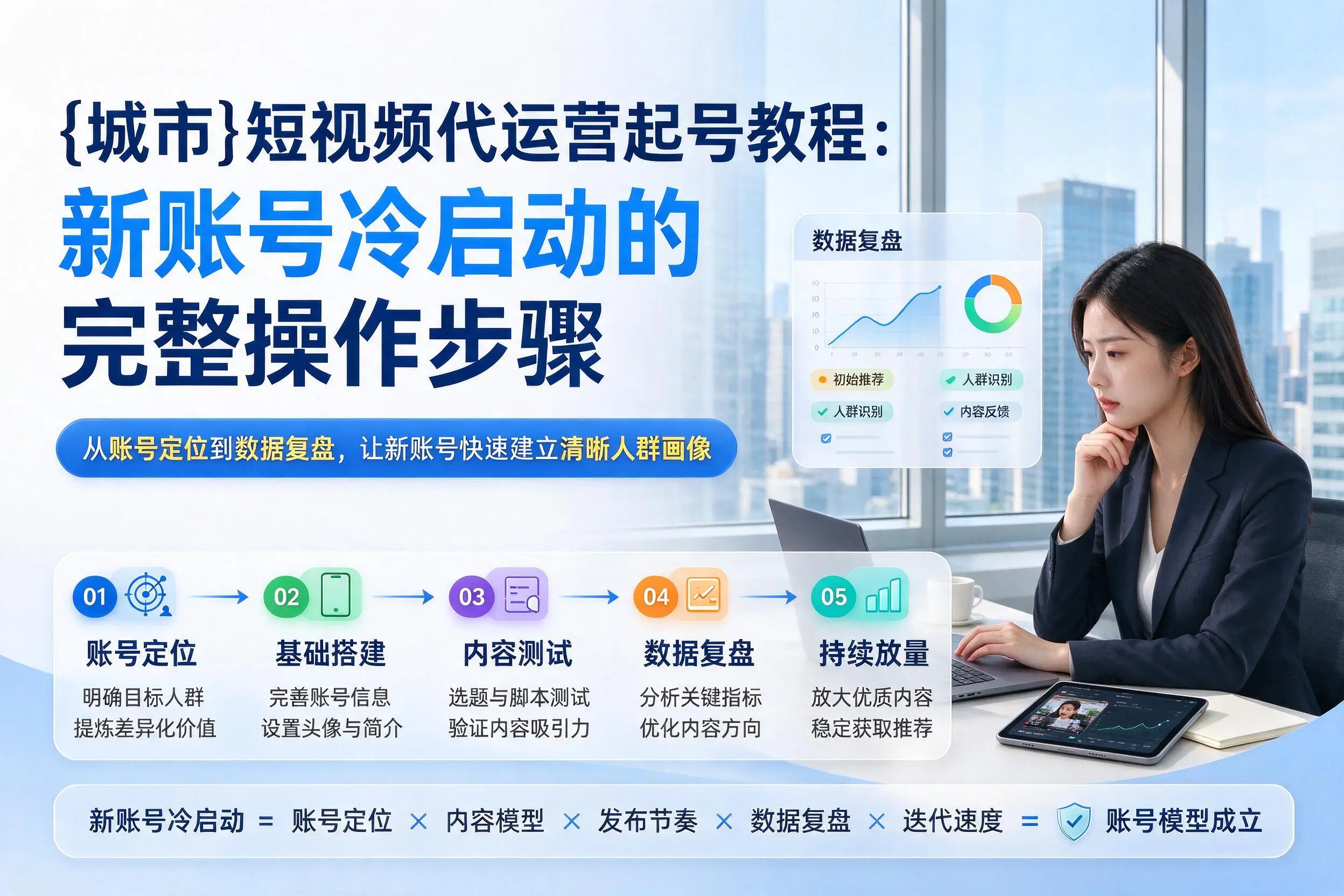 烟台短视频代运营起号教程:新账号冷启动的完整操作步骤