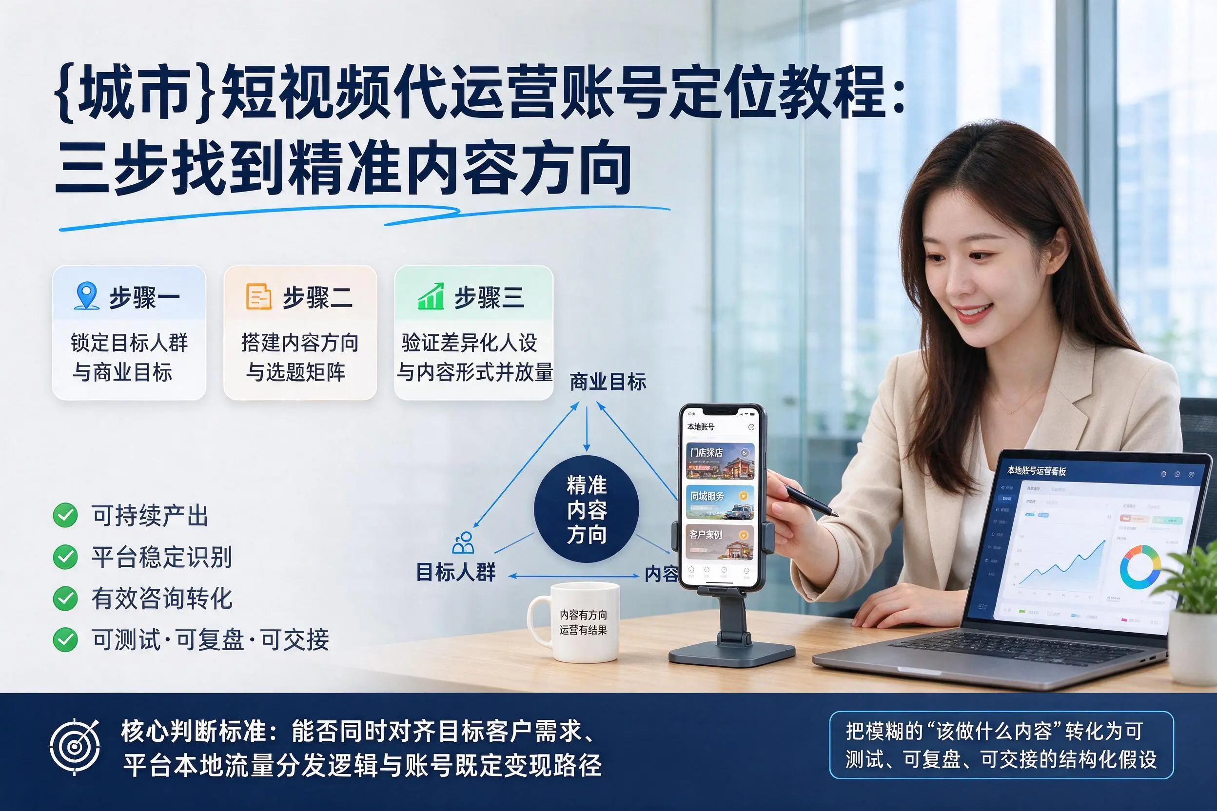 烟台短视频代运营账号定位教程:三步找到精准内容方向