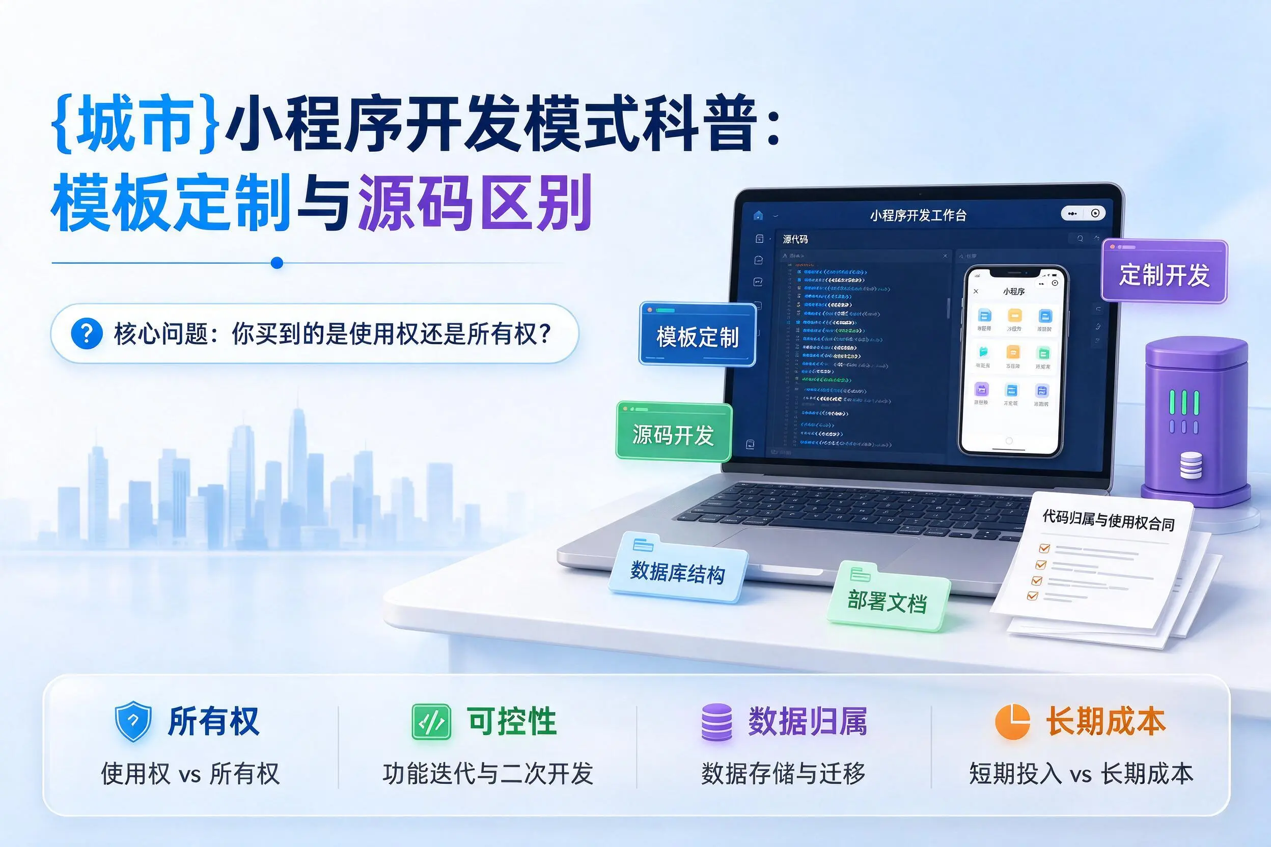 烟台小程序开发模式科普:模板定制与源码区别