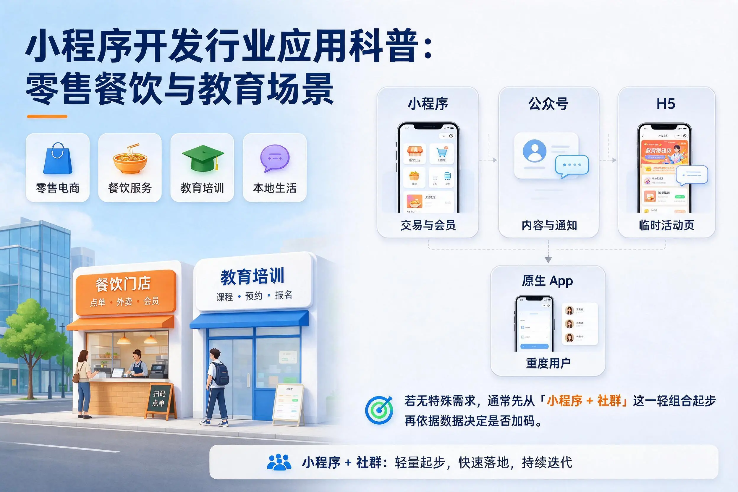 烟台小程序开发行业应用科普：零售餐饮与教育场景