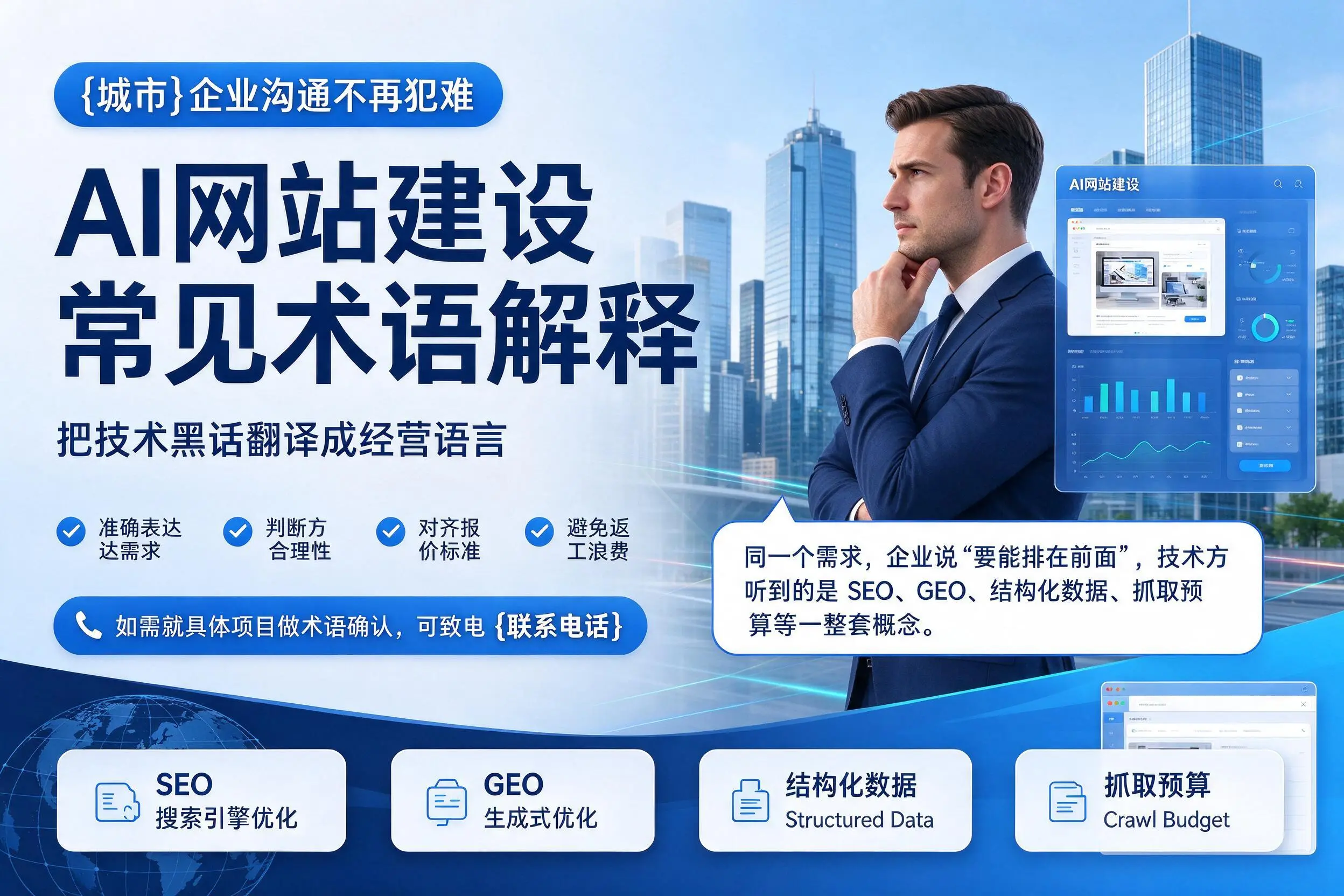 AI网站建设常见术语解释，烟台企业沟通不再犯难