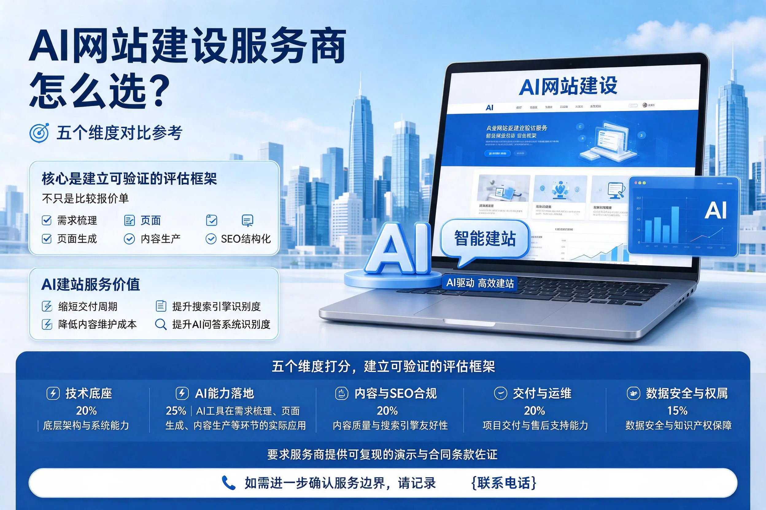 烟台AI网站建设服务商怎么选?五个维度对比参考