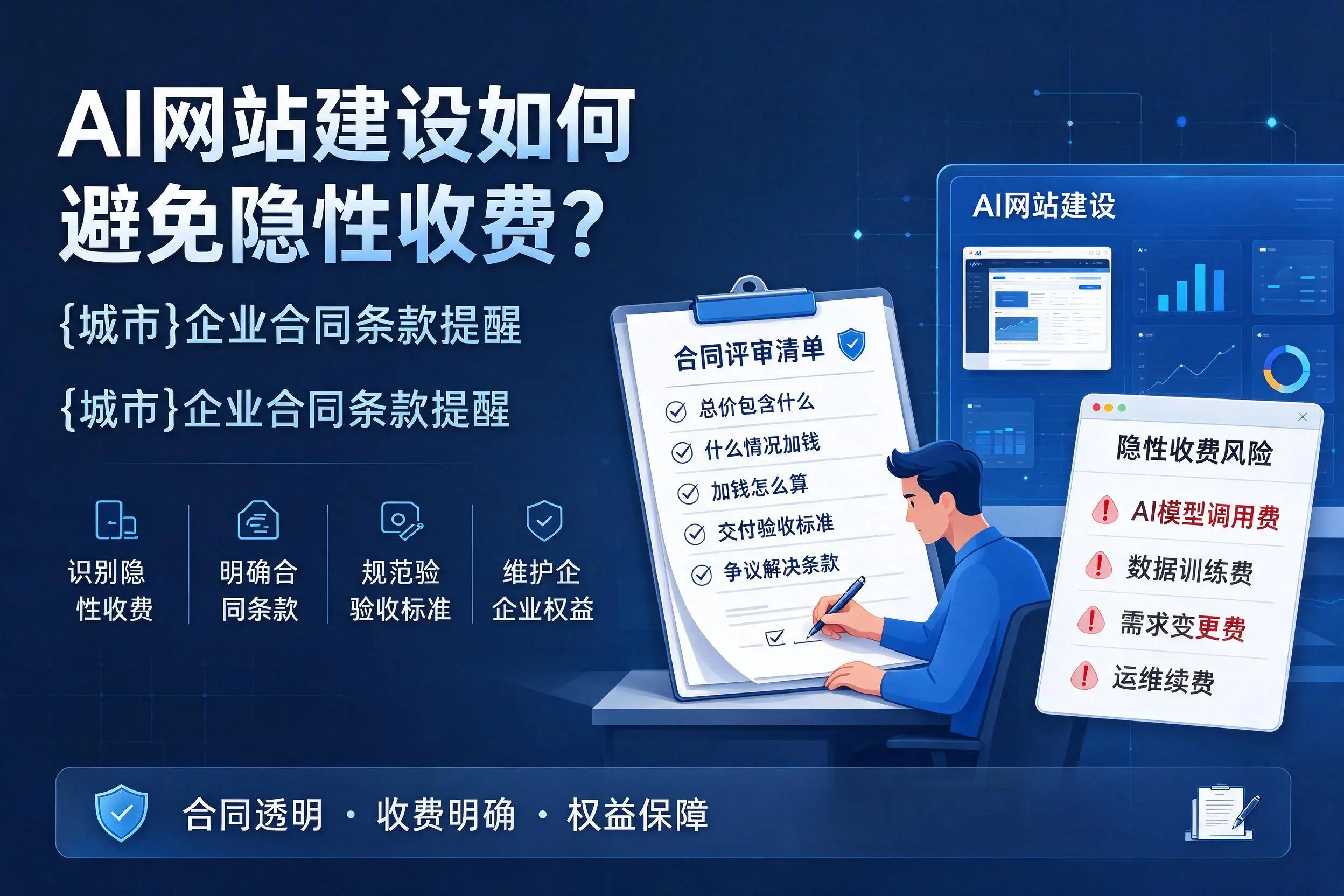 AI网站建设如何避免隐性收费？烟台企业合同条款提醒