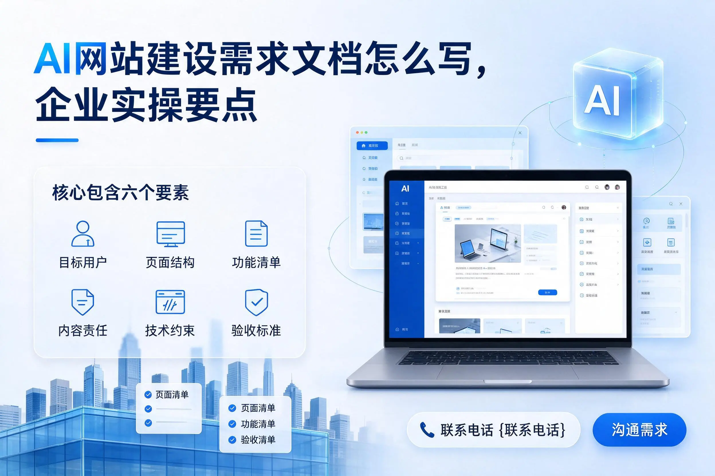 AI网站建设需求文档怎么写,烟台企业实操要点